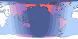 Map of the 20331008 Total Lunar Eclipse