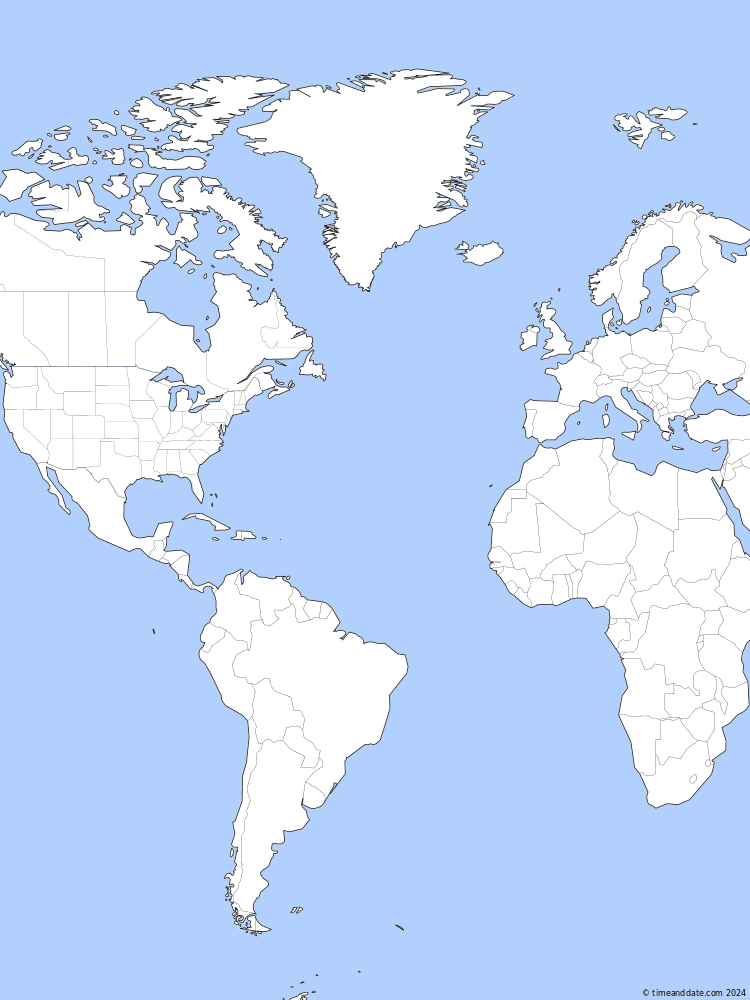 Time zone map of PMDT